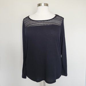 Lane Bryant Plus Size 18/20 Black LS Sweater NWT